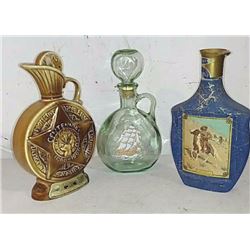 3 liquor bottles