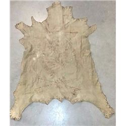 Tanned leather hide 50" x38"