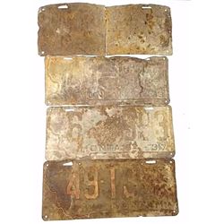 Old Montana license plates 26, 34,, 37, 39