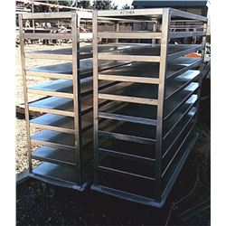 2 stainless steel shelves