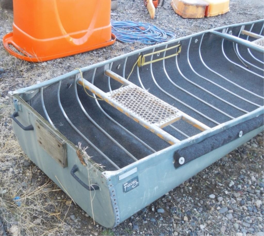 11'6" Aluminum Canoe square back transom
