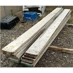 18 pieces of 12 foot by 10 inch scaffold plank
