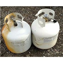 Two 20 gallon propane tanks