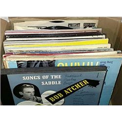 Box full of 78 vintage albums