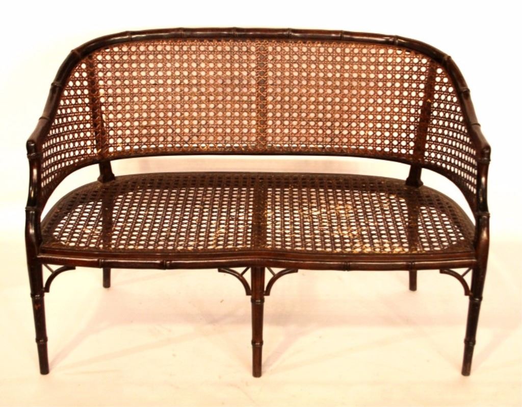 Antique Wicker Loveseat