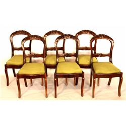 Set of 6 Antique Upholstered Chairs