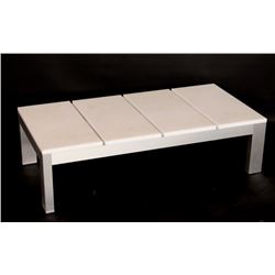 Retro Aluminum and Acrylic Coffee Table