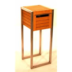 Wood and Aluminum Locking Drop Box