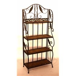 Folding Iron and Wood Shelves
