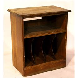 Vintage Wooden LP Record Album Cabinet
