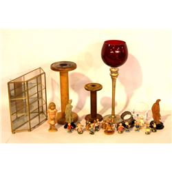 Miniatures, Display Case, Spools & Glass