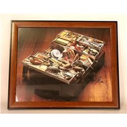 Framed Tackle Box and Fishing Lure Print