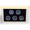 Image 2 : 2014-2015 Great Lakes Complete $20 Fine Silver 5-Coin Set with Deluxe Wooden Display Case issued by 
