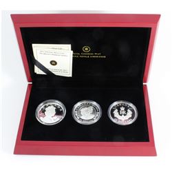 2012 Canada $20 Fine Silver 3-Coin Set Commemorating the Queen's Diamond Jubilee. Receive all 3 type