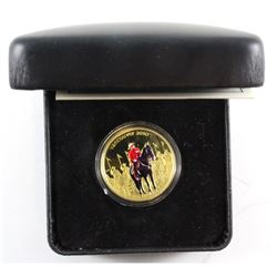 2007 Vancouver Olympic $75 Royal Canadian Mounted Police Gold coin (tattered outer sleeve)