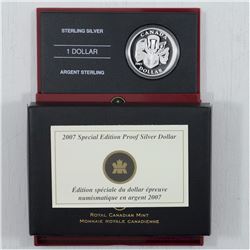2007 Special Edition celebration of the Arts Proof Silver Dollar Issued by the Royal Canadian Mint  