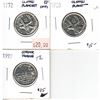 Image 1 : Lot of 3X Error Canadian 25-cent Coins. You will receive the Error 1972 Clipped Planchet (by the dat