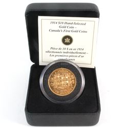 1914 $10 Canada's First Hand-Selected Gold coin.