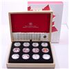 Image 1 : 2013 $10 Fine Silver 12-Coin Set with Deluxe Wooden Box issued by the Mint - 'O' Canada Subscription