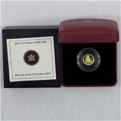 2012 Canada 1/25oz Pure Gold Bluenose Ship 50-cent Coin Issued by the RCM (Tax Exempt)