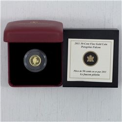 2011 Canada  50-cent Peregrine Falcon Fine Gold Coin issued by the RCM (TAX Exempt)