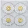 Image 1 : Estate Lot of 4x Canadian $15 Lunar Series Gold plated and Silver coins. You will receive the 1999 R