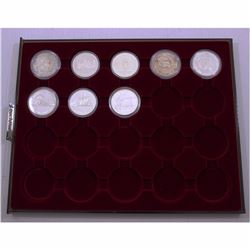 8x Canada Commemorative Silver Dollars with deluxe tray to hold 20 coins. You will receive 1973, 197
