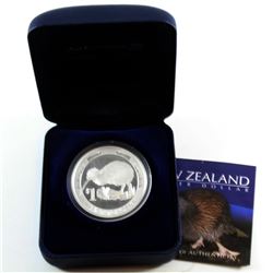 Limited Edition 2008 New Zealand 1oz Silver proof Haast Tokoeka Kiwi Dollar (Tax  Exempt)