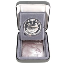 2004 Reserve Bank of New Zealand $5 Chatham Island Taiko Fine Silver Proof Coin. (Tax Exempt)- No CO
