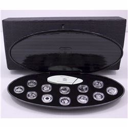 2000 Canada Millennium Proof 12-coin Sterling Silver 25-cent Set. Comes in original Mint packaging w