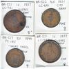 Image 1 : 4 x Group Lot of Bank Tokens.  Varieties as indicated on holders. Sold as is, no returns