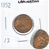 Image 1 : Lamination Error 1952 Canada 1ct on the obverse.