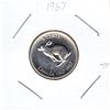 Image 1 : Error Struck Through Grease on 1967 Canada 5ct on the obverse side.