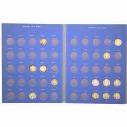Mercury USA dimes in blue book. 35pcs