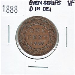 Even Serifs D in DEI Variety 1888 Canada Large Cent.