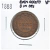 Image 1 : Even Serifs D in DEI Variety 1888 Canada Large Cent.