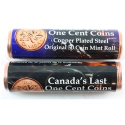 2012 Special Wrapped Magnetic and 2012 Special Wrapped Non Magnetic Canada 1-cent Original Rolls of 