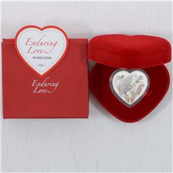 LIMITED MINTAGE of 10,000 World wide !!! 2012 Cook Island 1.00 Coloured Proof Heart Shaped .999 Fine