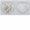 Image 2 : LIMITED MINTAGE of 10,000 World wide !!! 2012 Cook Island 1.00 Coloured Proof Heart Shaped .999 Fine