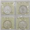 Image 1 : Estate Lot of 4x Canadian Silver Dollar ICCS Certified Coins. You will receive a 1963 Dollar ICCS Ce