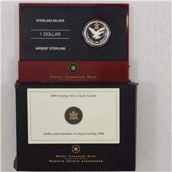 2006 Canada Silver Lucky Loon Dollar Colourized Coin issued by the RCM.