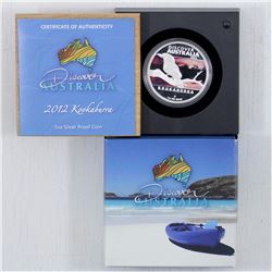 2012 Discover Australia Kookaburra 1oz .9999 Fine Silver Proof Coin (Tax Exempt)