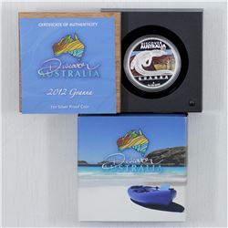2012 Discover Australia Goanna 1oz $1 .9999 Fine Silver Proof Coin (Tax Exempt)