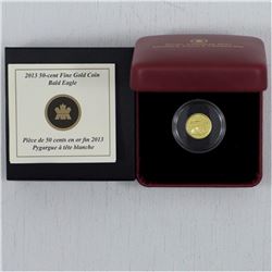 2013 Canada 50-cent 1/25th ounce Gold Bald Eagle Coin (TAX Exempt)