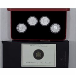2004 Canada 4-coin 50-cent Effigy Set issued by the Royal Canadian Mint.