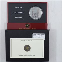 2006 Notre Dame Basilica $20 Silver Coin Architectural Treasures Series issued by the Royal Canadian
