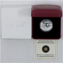 RCM Issue: 2013 $3 Fine Silver Martin Short Presents: Canada (TAX Exempt)