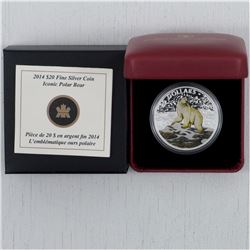 RCM Issue; 2014 $20 Fine Silver Iconic Polar Bear Coin (TAX Exempt)