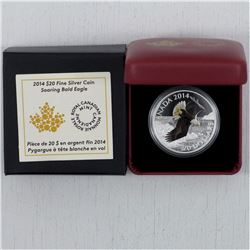 RCM Issue; 2014 $20 Fine Silver Soaring Bald Eagle Coin. (Tax Exempt)