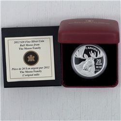 RCM Issue; 2012 $20 Fine Silver Robert Bateman - Bull Moose From The Moose Family Coin (TAX Exempt)
